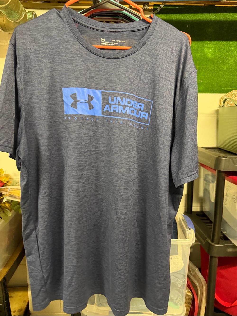 Under Armour Men's Navy Blue Performance T-Shirt XXL 2X